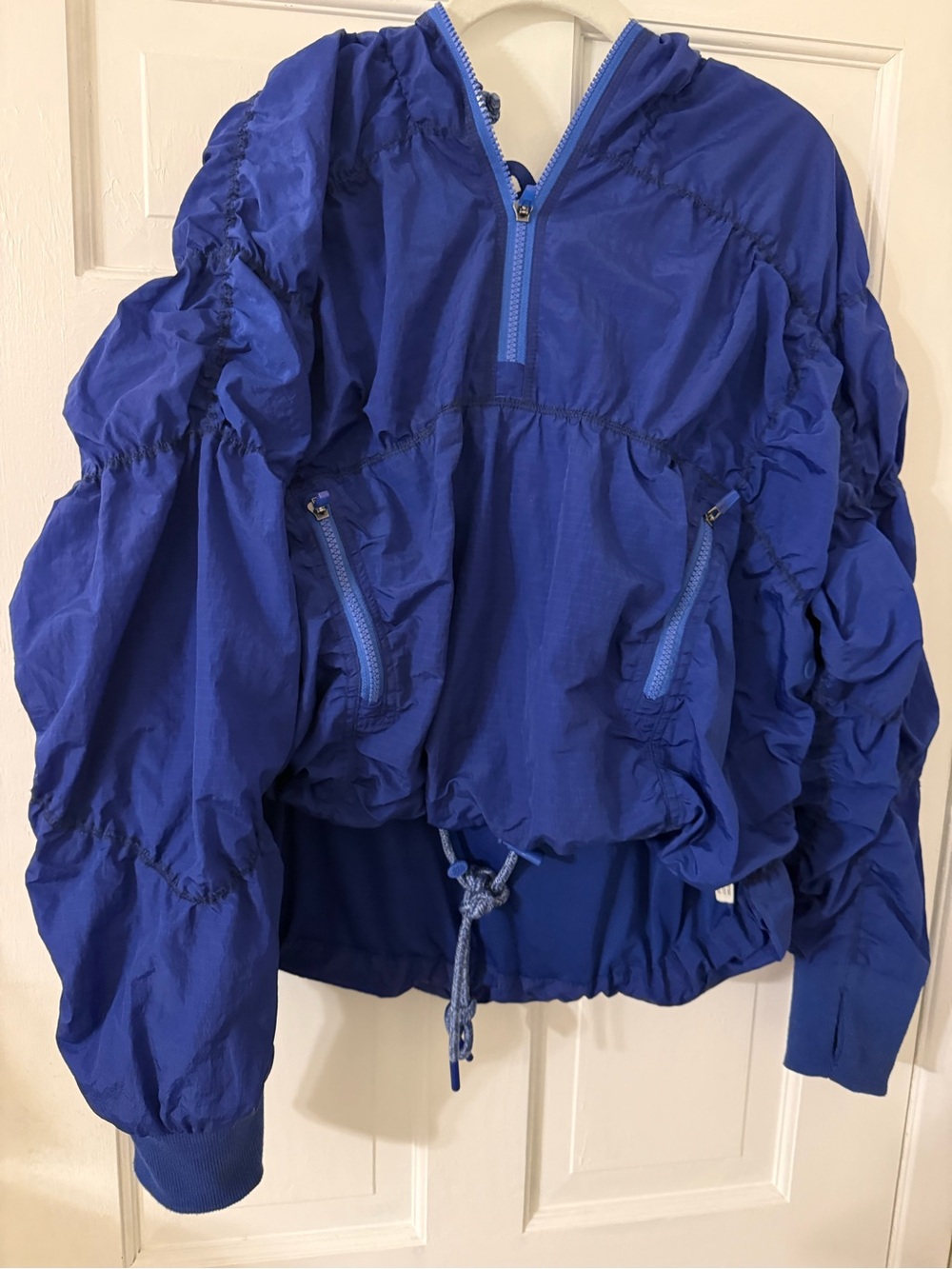 FP Movement by Free People Happy Camper Cobalt Blue Half-Zip Utility Jacket